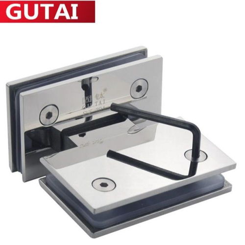 固鈦304不銹鋼玻璃門浴室?jiàn)A 鏡面亮光無(wú)框門合頁(yè) 180度淋浴房鉸鏈